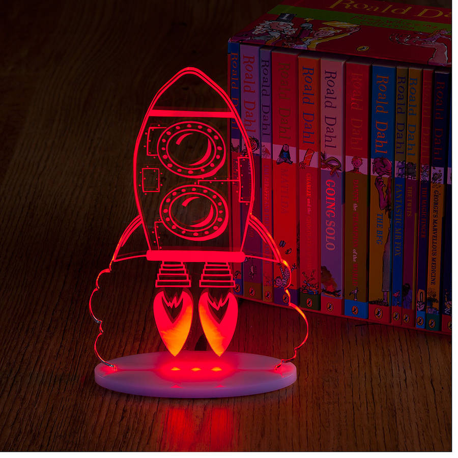 boys rocket night light by spotted