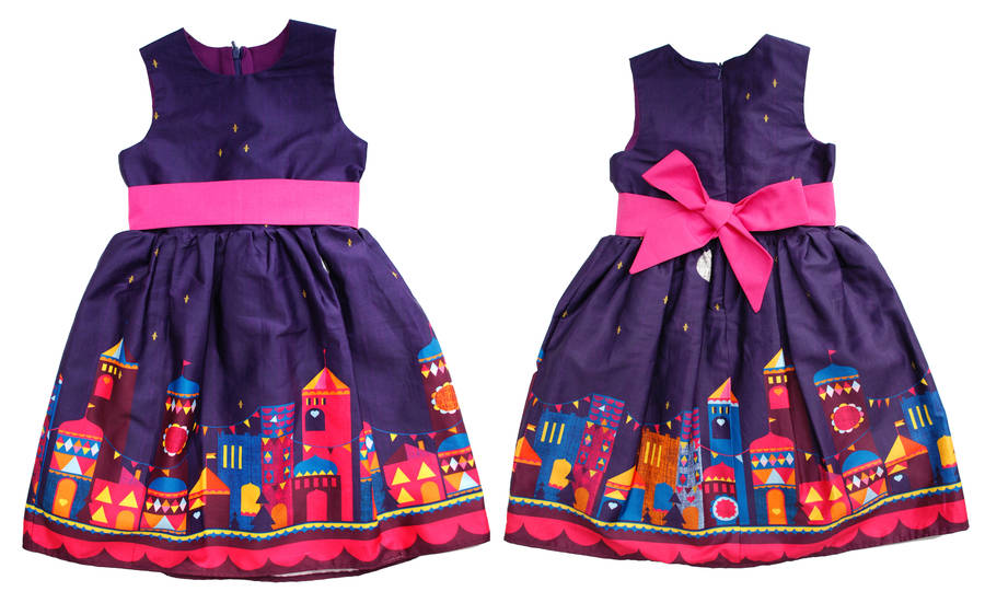 girls print party dress by wild things funky little dresses ...