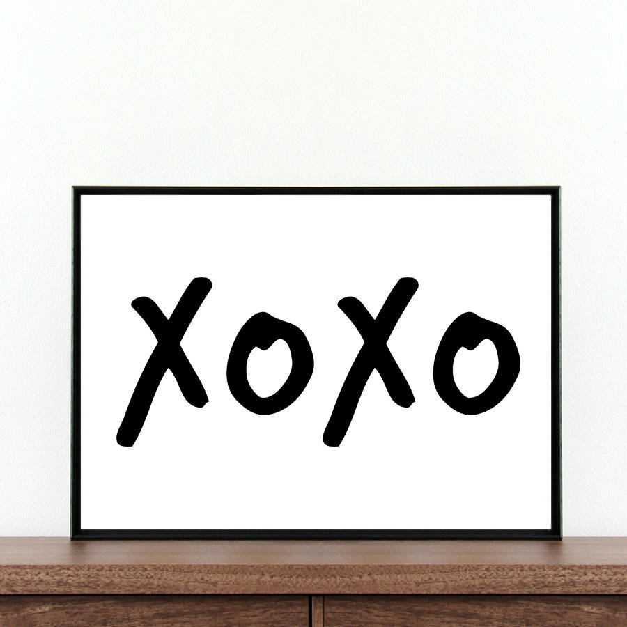 ‘xoxo’ typography print by coco and dee