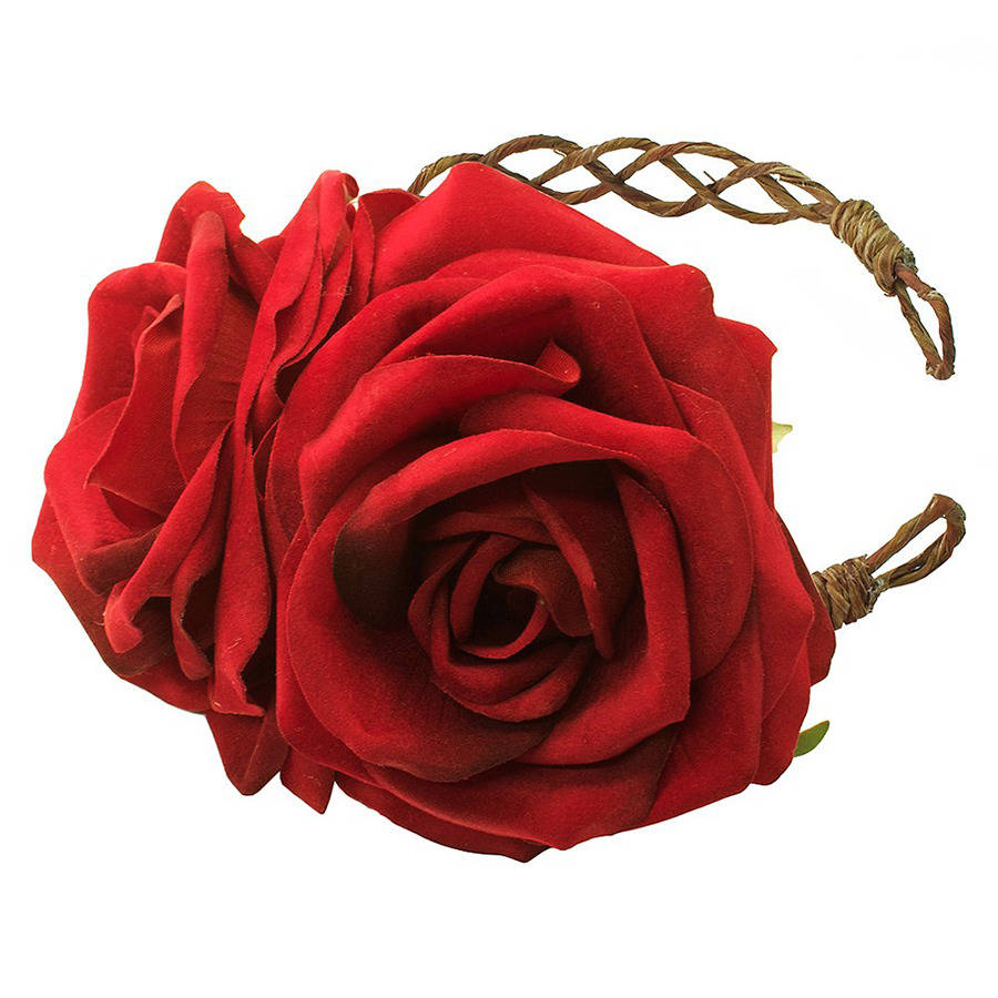 grace red rose crown fascinator headband by rock 'n rose
