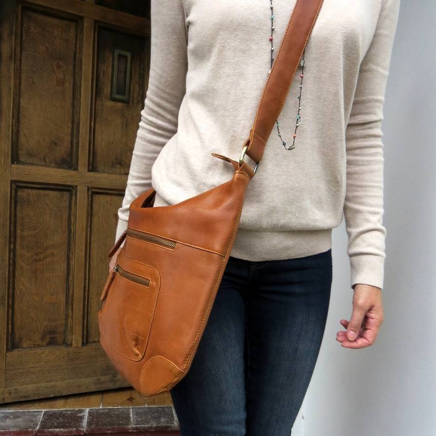 tan cross body messenger bag by the leather store | www.bagssaleusa.com/product-category/classic-bags/