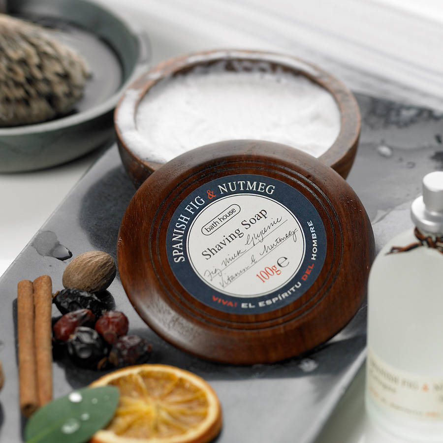 spanish fig and nutmeg shave soap by bath house | notonthehighstreet.com