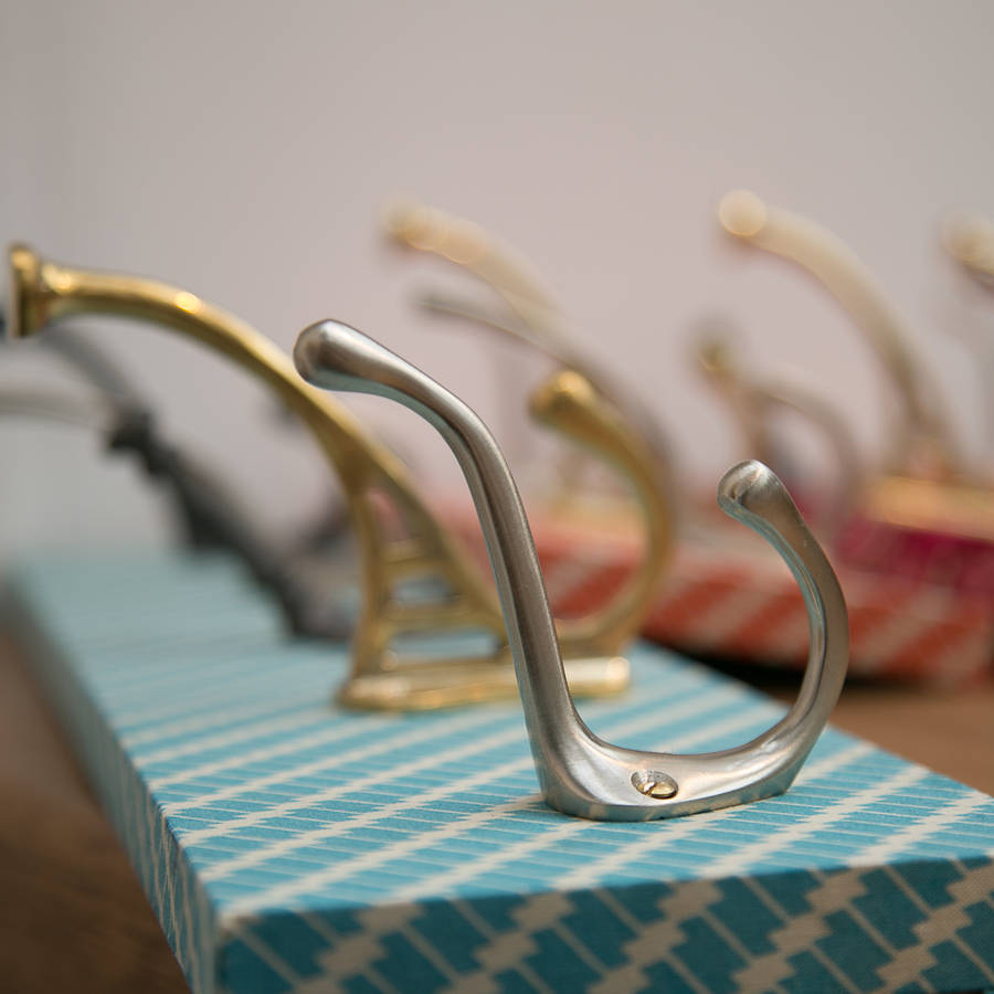 set of three metal coat hooks by deja ooh
