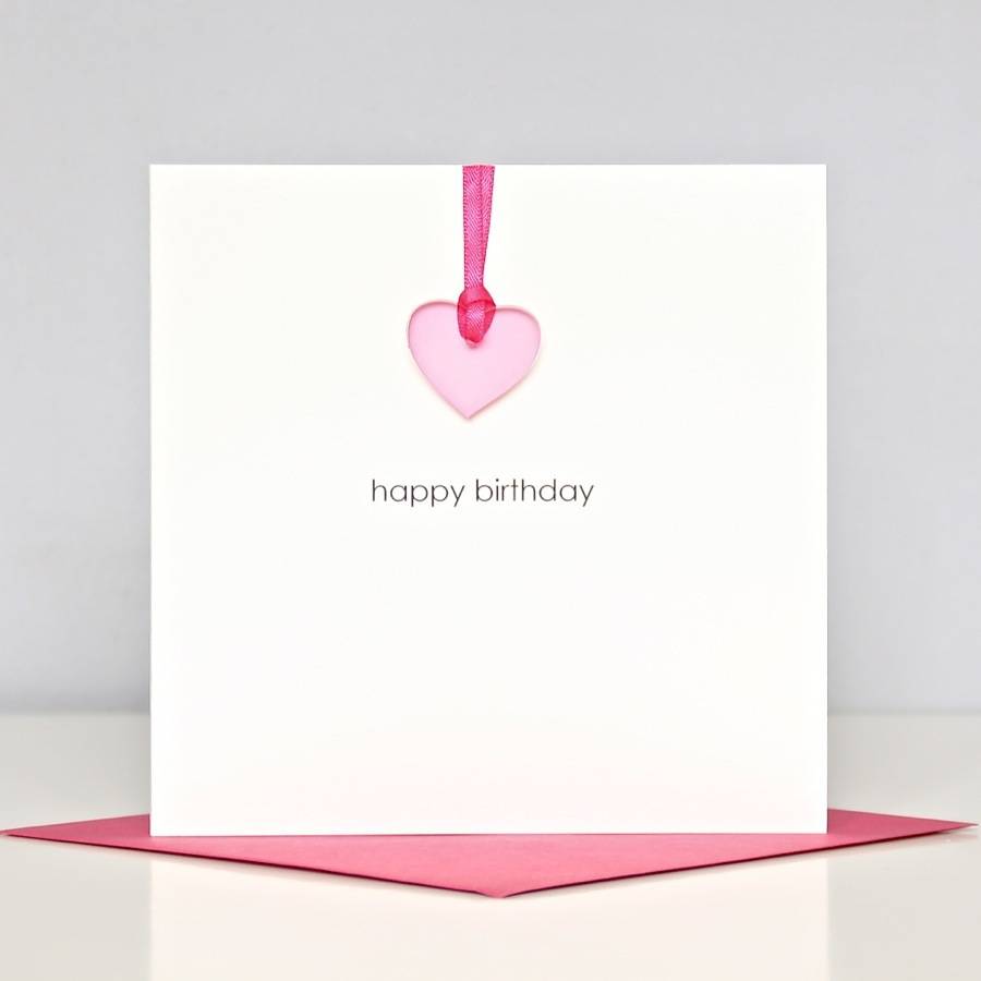 'happy birthday' heart greeting card by the cornish card company