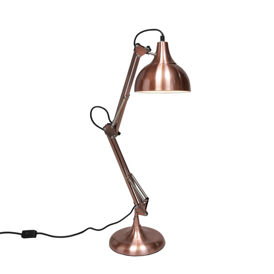 Copper Angle Desk Lamp large copper angle desk lamp by out there interiors  notonthehighstreet.com