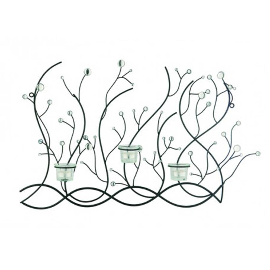 glass bead candle garden wall art sculpture by garden selections