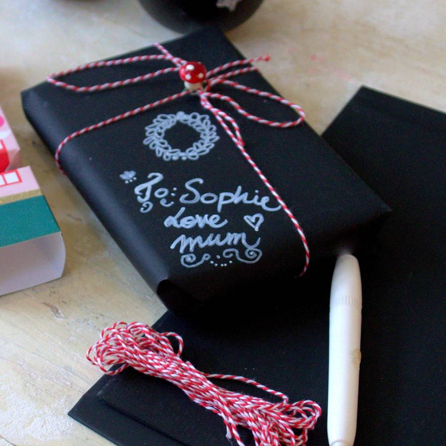 chalkboard gift wrap kit by ella james