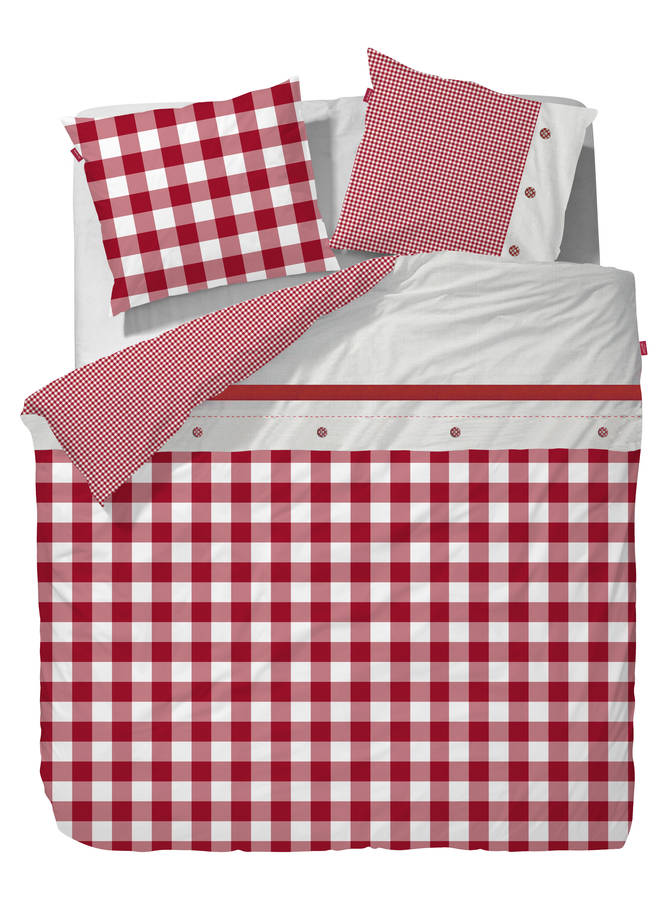 red check duvet set by bell & blue