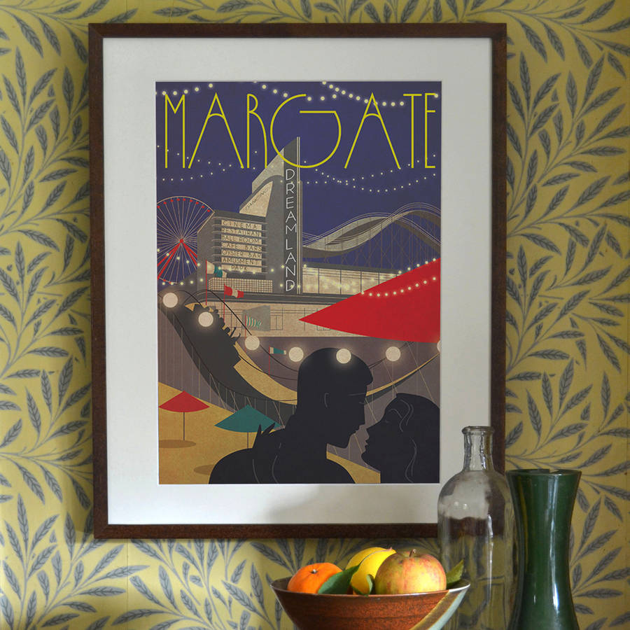 'margate dreamland' art print by red gate arts