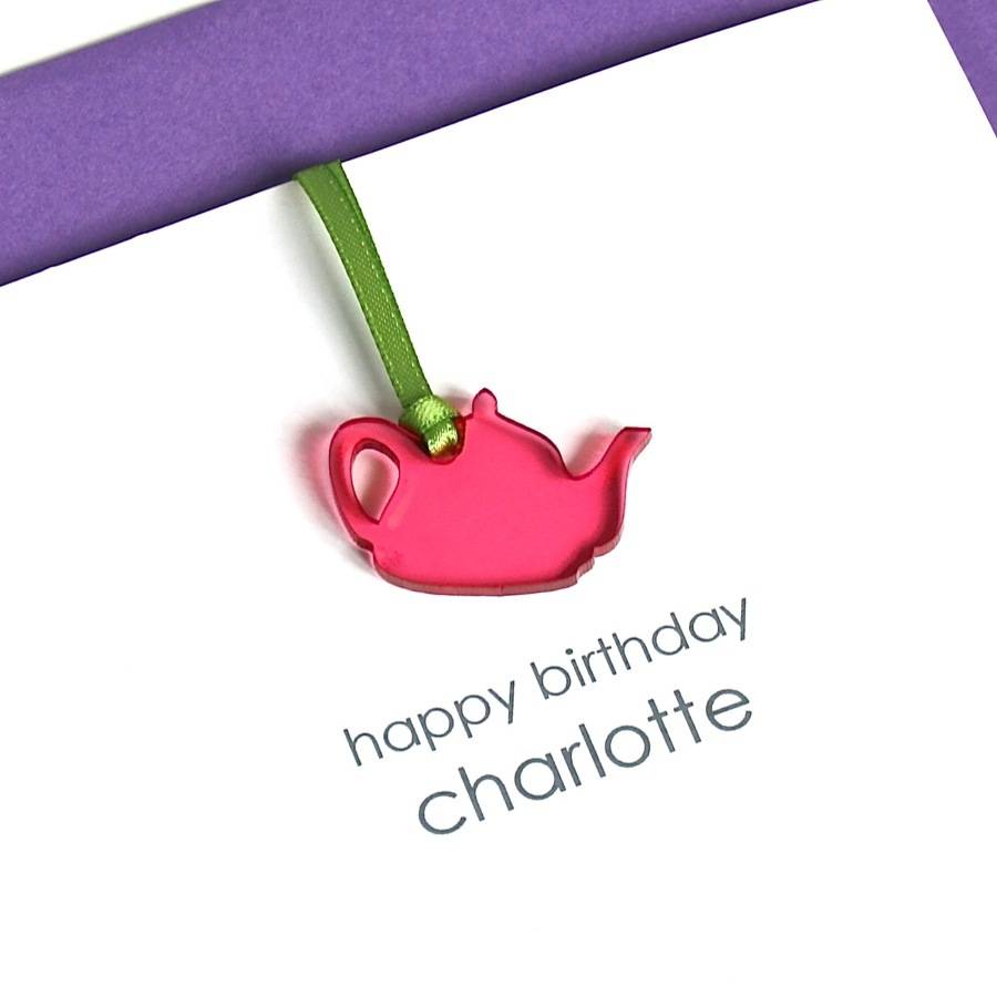 'happy birthday' teapot greeting card by the cornish card company