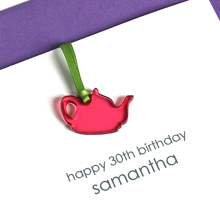 'happy birthday' teapot greeting card by the cornish card company