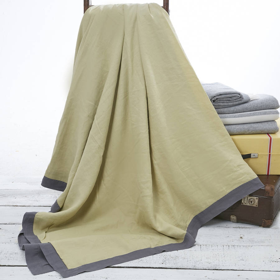 reversible pure linen bedspread throw by tolly mcrae