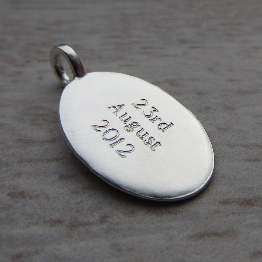 personalised engraved solid sterling silver tags by gracie collins