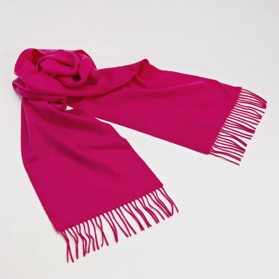 Cashmere Scarf Bright Pink By Bottle Green Homes 