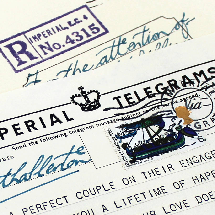 wedding or engagement congratulations telegram by imperial telegrams