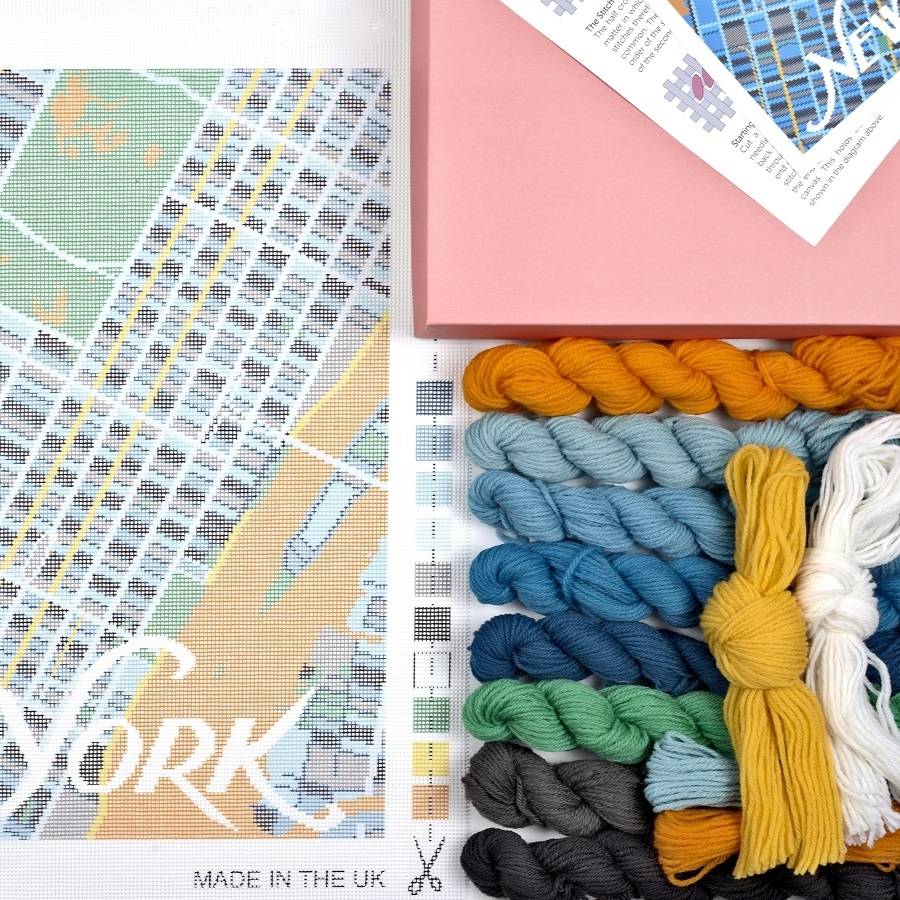 contemporary new york city map tapestry kit by hannah bass contemporary 