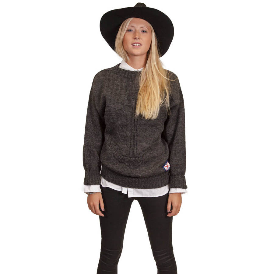 classic women's wool jersey sweater by the sweater company