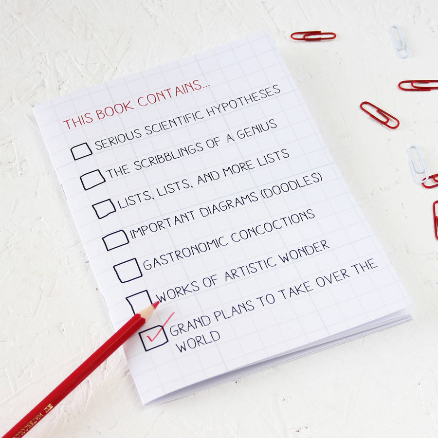 multi purpose white notebook by newton and the apple