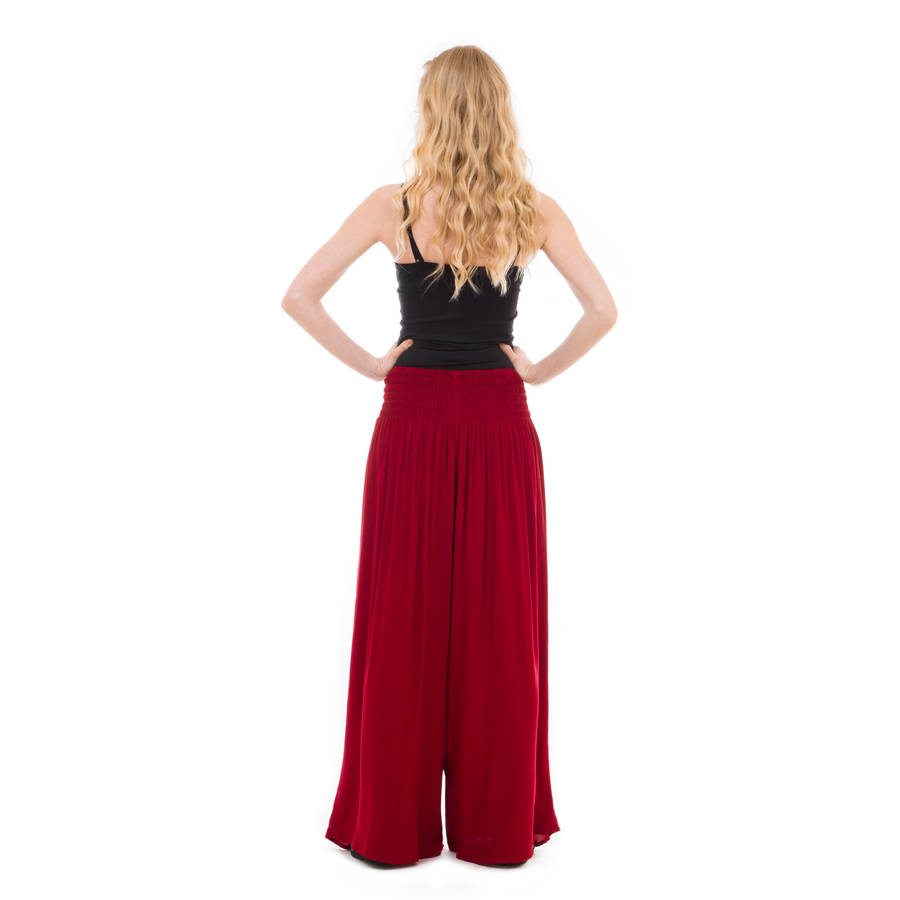 high waist palazzo trousers