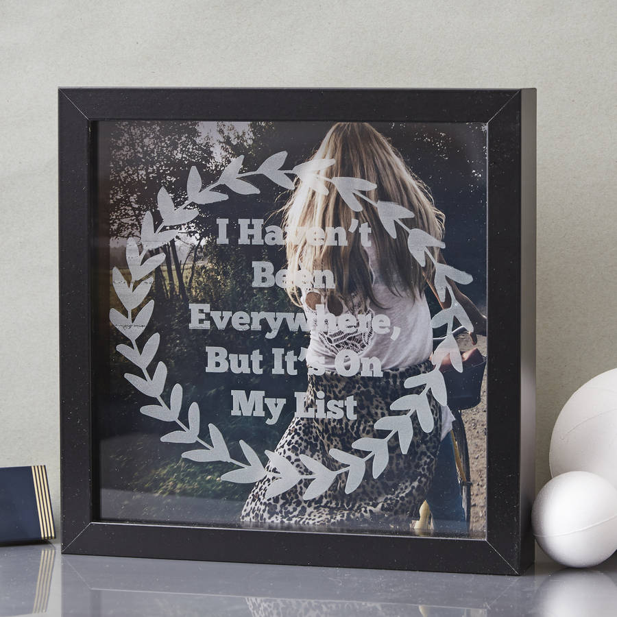 personalised laurel etched framed print by sophia victoria joy