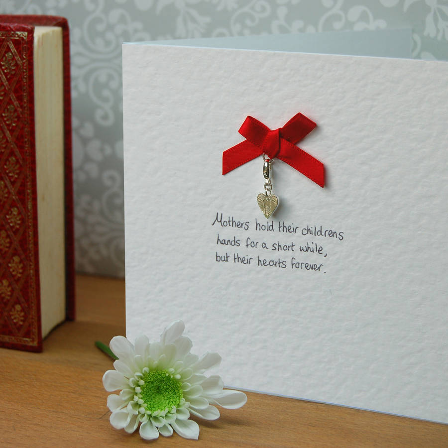 sterling silver heart charm cards by charlotte lowe jewellery