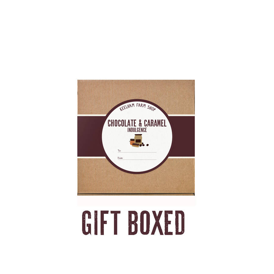 chocolate and caramel indulgence hamper by keelham farm shop