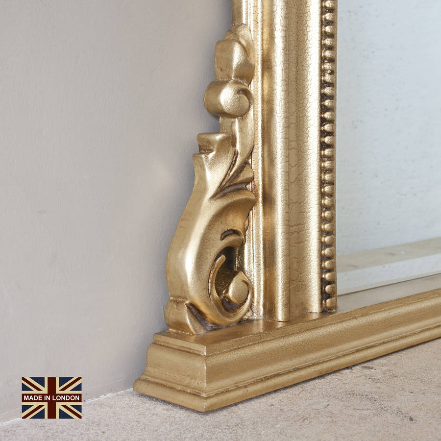 Isabella Gold Crackle Overmantel By Decorative Mirrors Online 