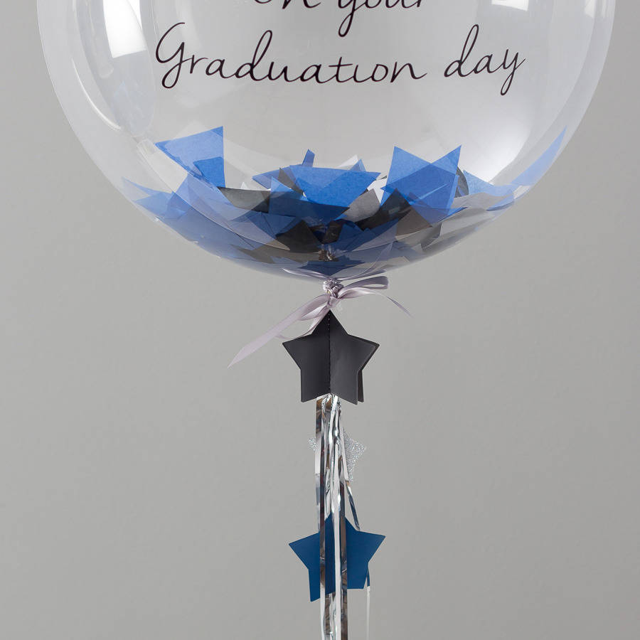 graduation confetti balloon by bubblegum balloons