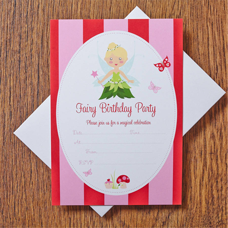 fairy party invitations by feather grey parties