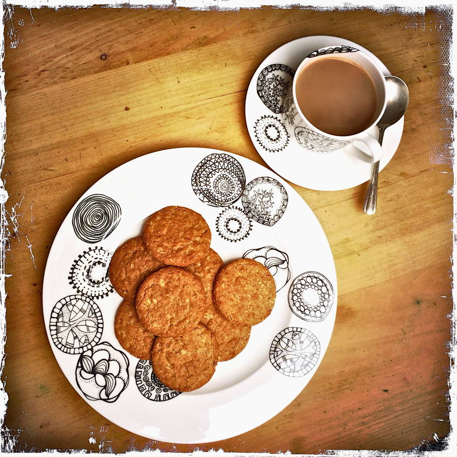 funky circles dinner plate by victoria mae designs