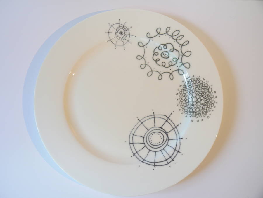 funky circles dinner plate by victoria mae designs