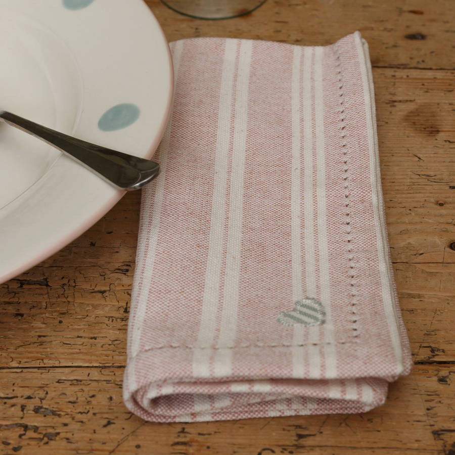 cambridge stripe table linen by susie watson designs
