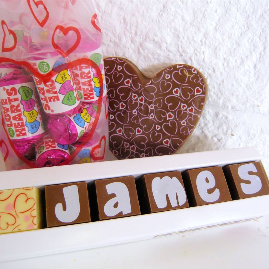 personalised chocolate and sweets gift bag by chocolate by cocoapod