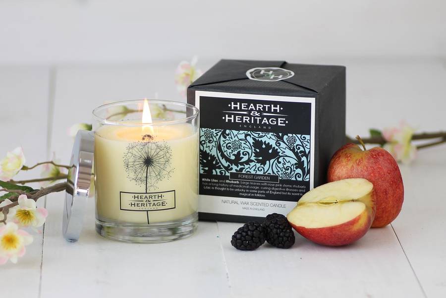 forest garden scented candle by hearth & heritage