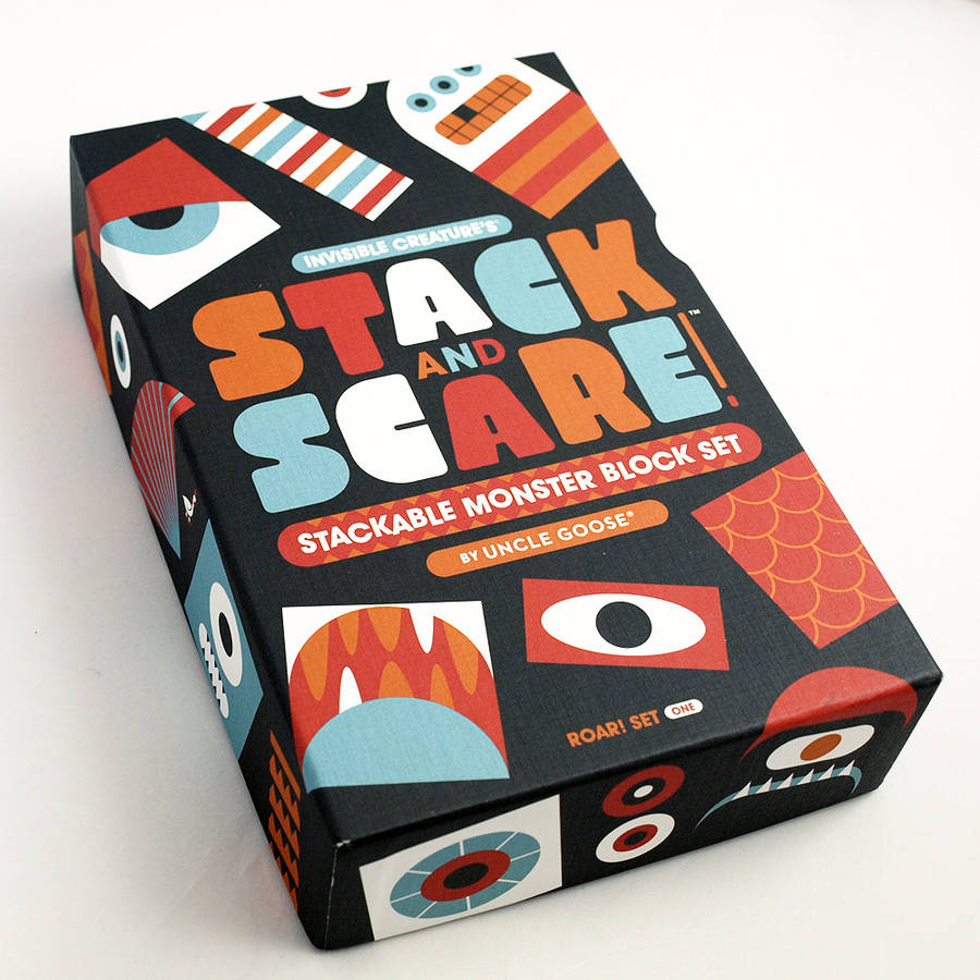 stack and scare stackable monster block set by artful kids