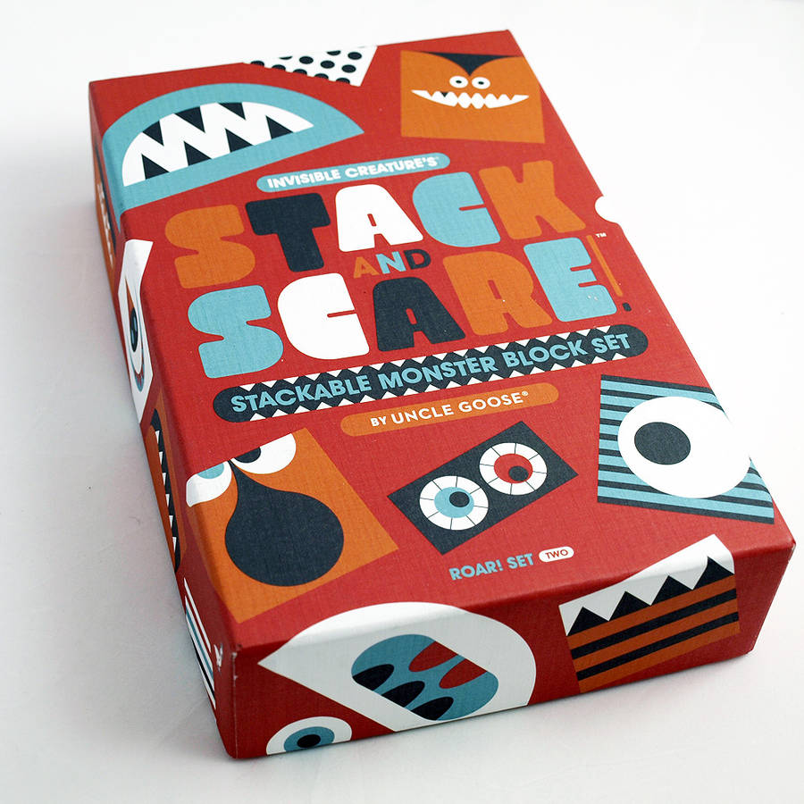 stack and scare stackable monster block set by artful kids