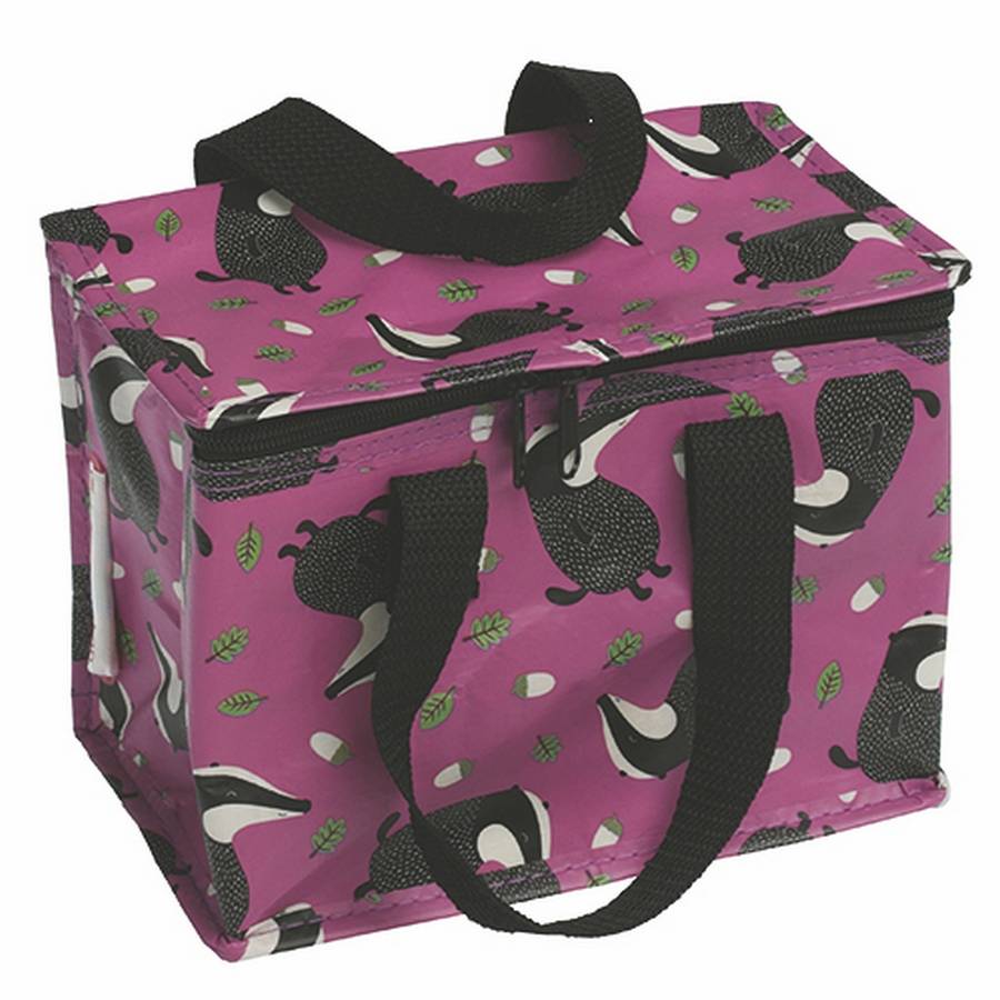 mr badger thermal lunchbag or rucksack by little ella james