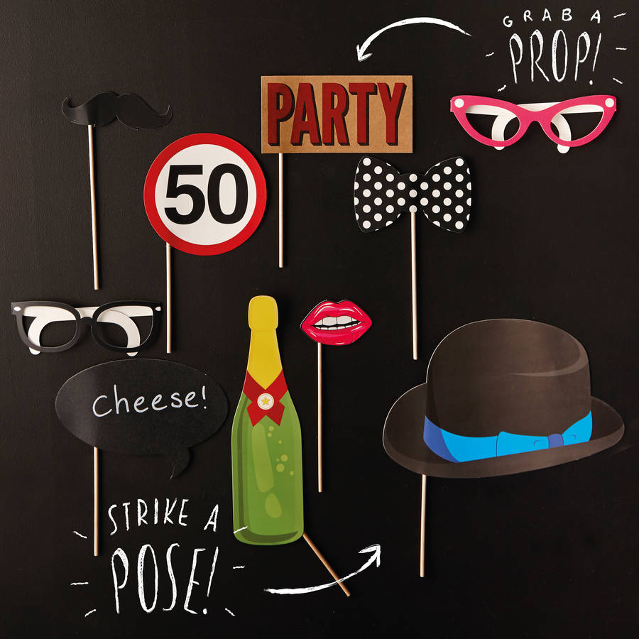 photo-booth-props-50th-birthday-party-by-ginger-ray