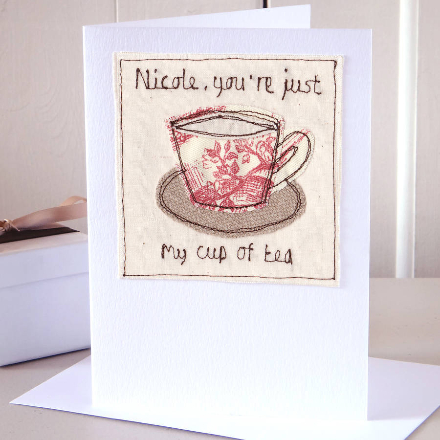 Personalised Tea Cup Birthday Card By Milly And Pip 