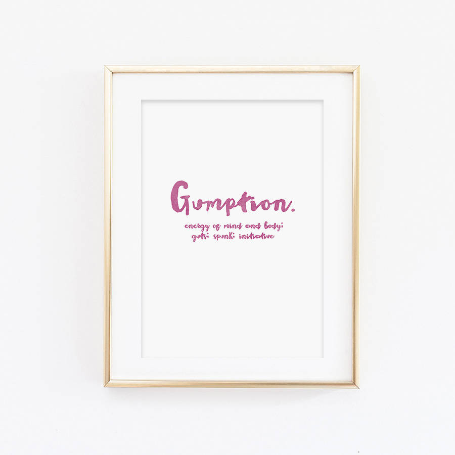 what does having gumption mean
