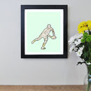 rugby player print personalised map location by atlas & i