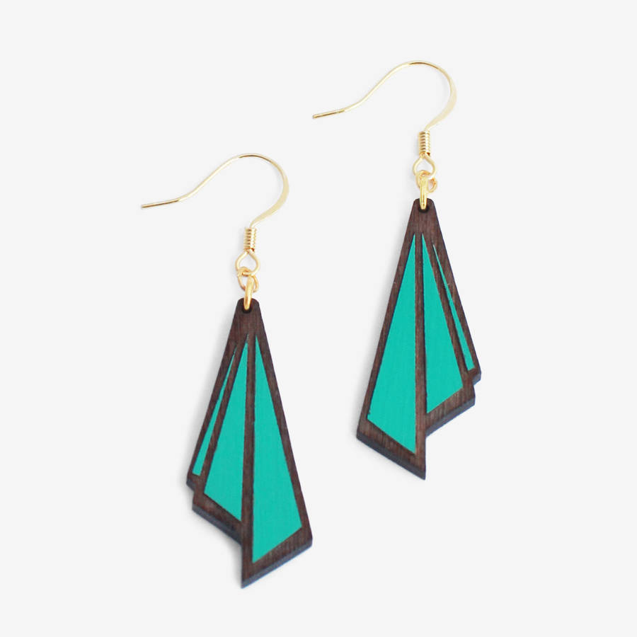 Huitre Art Deco Earrings By Materia Rica