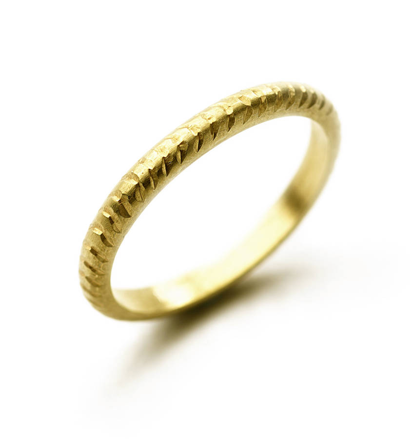 engraved wedding ring by alison macleod