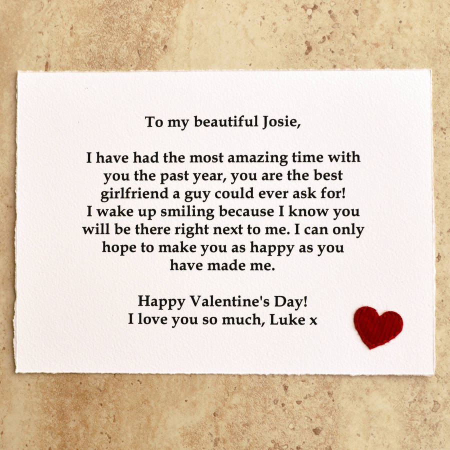 personalised message valentines gift by jenny arnott cards