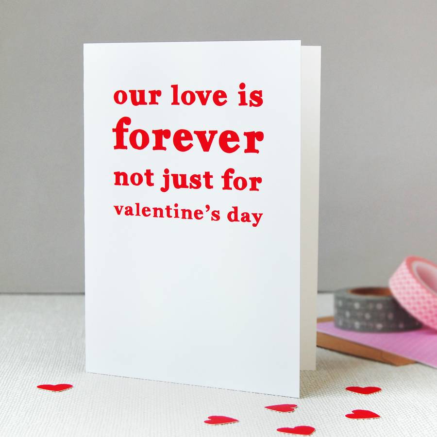 our love is forever valentine's day card by clara and macy