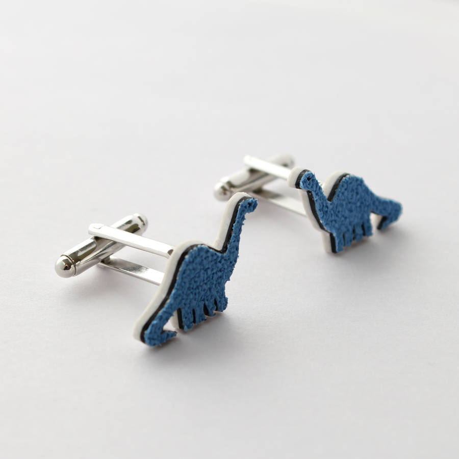 apatosaurus dinosaur cufflinks by charlotte filshie