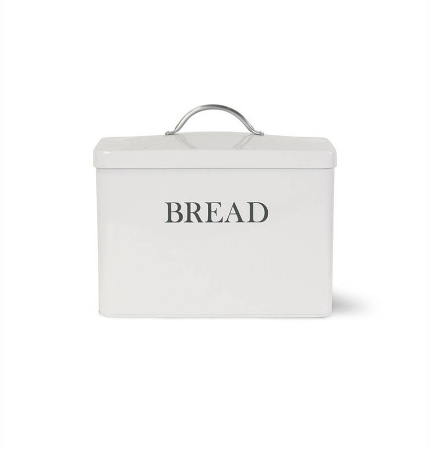 bread bin in chalk white by garden selections