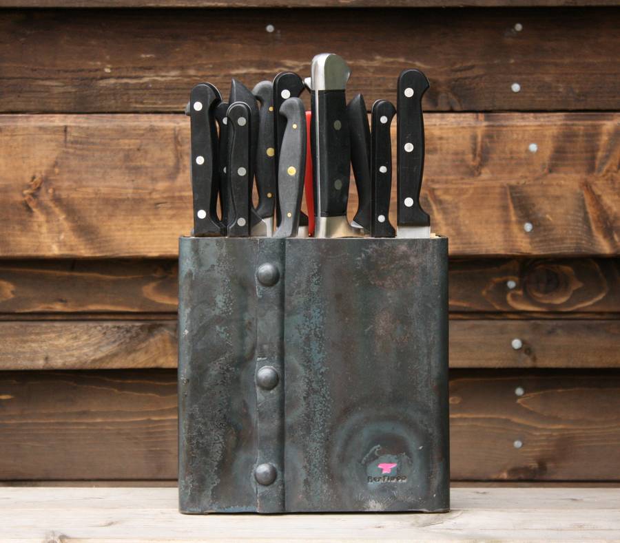 riveted universal knife block by bexsimon ltd