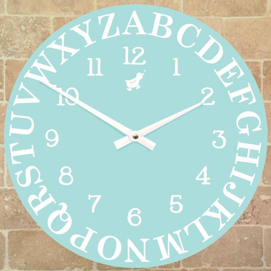 alphabet clock by cute-clocks | notonthehighstreet.com