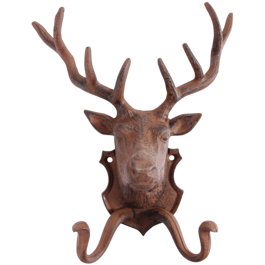 cast iron stag coat hook by garden selections